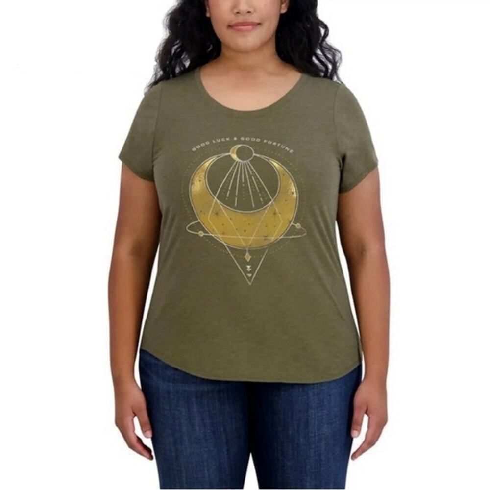 Lucky Brand Ladies' Graphic Tee Shirt, Olive Night, XXL
 b72